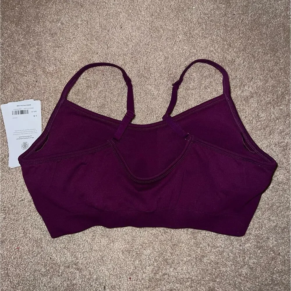 New Athleta Renew Lounge Sports Bra Exotic fuchsia size L